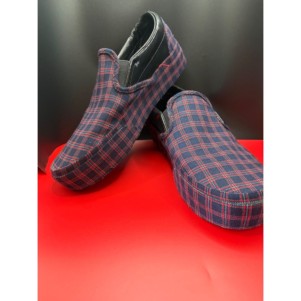 Vans Classic platform slip on unisex shoes Mens 7 Women's‎ 8.5 NWOB Plaid Skater